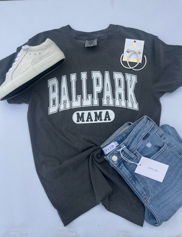 Comfort Color Ballpark Mama T-Shirt