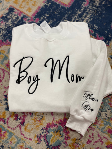 Custom Boy Mom Sweatshirt