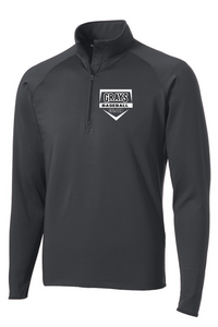 Sport-Tek Adult Sport-Wick Stretch 1/2-Zip Pullover - Charcoal Home Plate