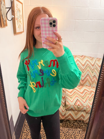 Merry Everything Sweater - Green