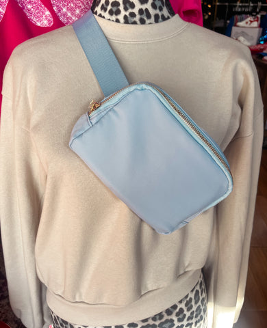 Varsity Light Blue Belt Bag Fanny