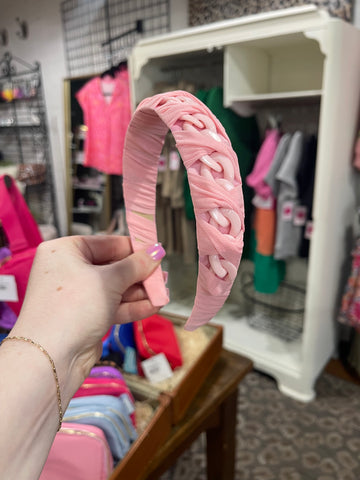 Pink Acrylic Chain Headband