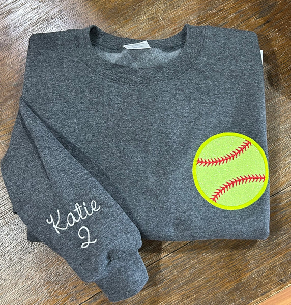 Custom Softball Pocket Sweatshirt