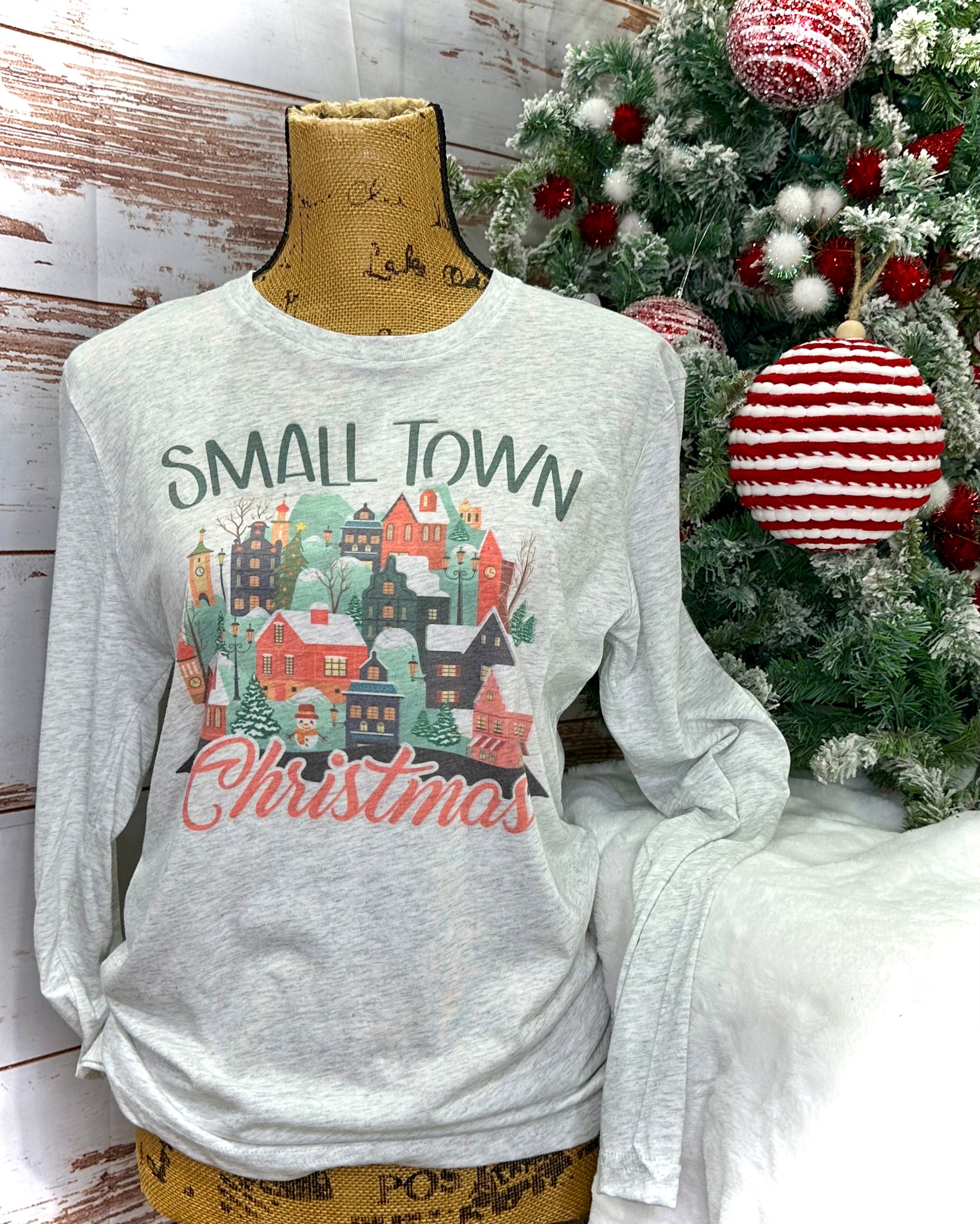 Small Town Christmas Long Sleeve Tee