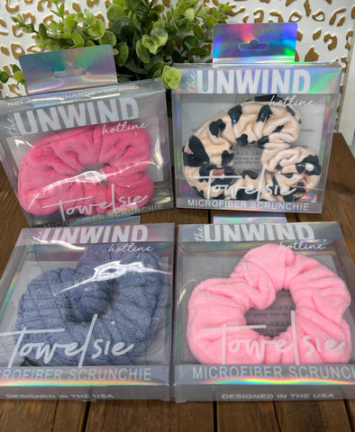 Unwind Towelsie-Microfiber Scrunchie