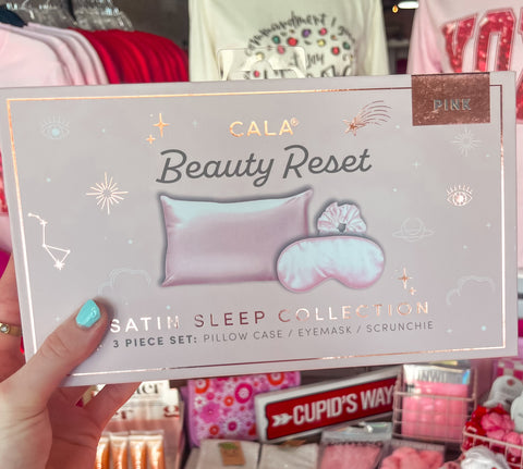 Pink 3pc Beauty Rest Satin Sleep Set