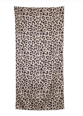 Leopard Beach Towel Shell/Black