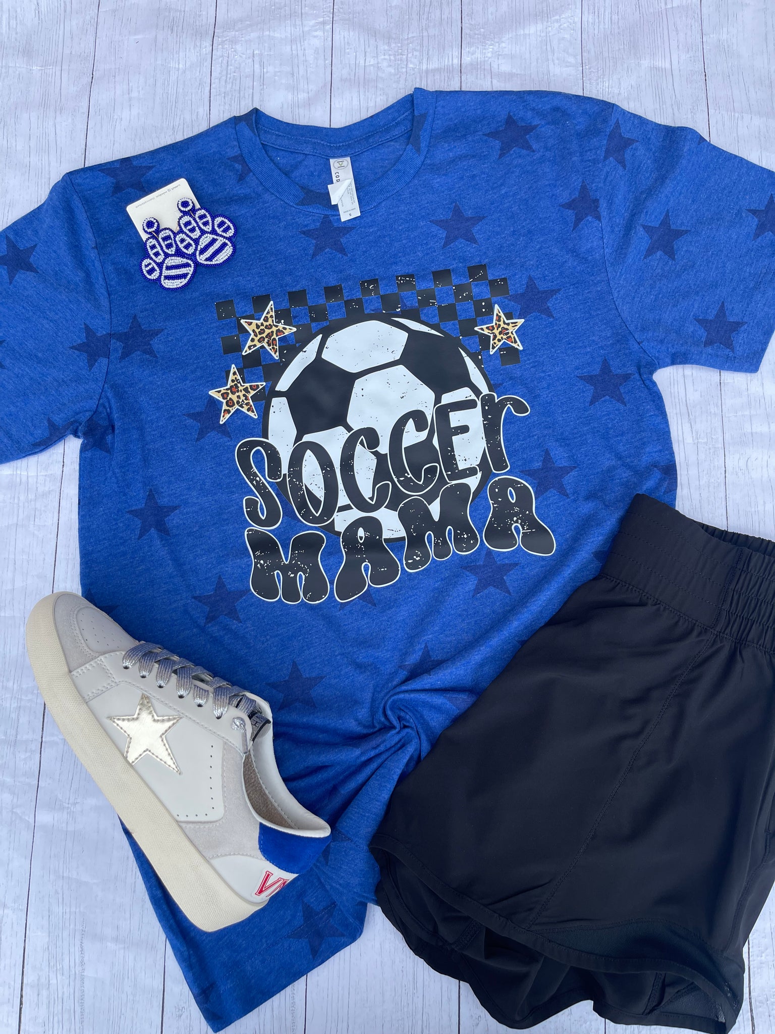 Blue Star Soccer Mama Tee