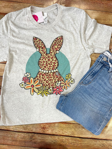 Leopard Bunny with Pearls T-Shirt
