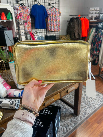 Gold Shimmer Cosmetic Bag