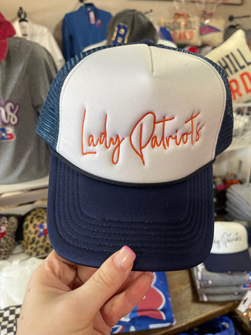 Lady Patriots Script Embroidered Hat - Orange Thread