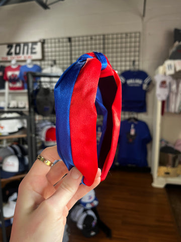 Blue and Red Two Tone Headband