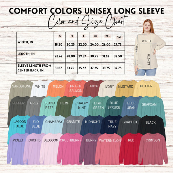 Custom Baseball Pocket Comfort Color Long Sleeve