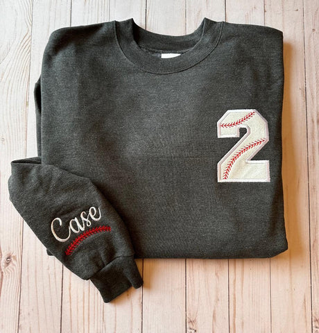 Custom Baseball Number Sweatshirt