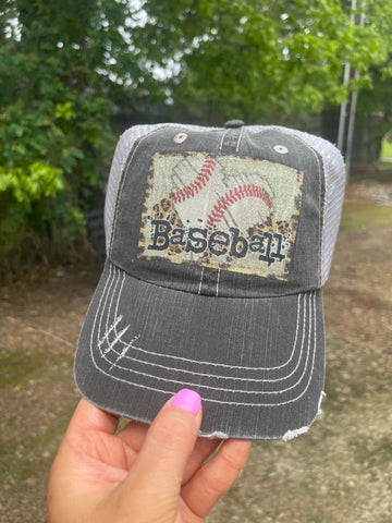 Glitter Baseball Patch Hat