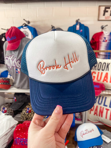 Brook Hill Script Embroidered Trucker Hat