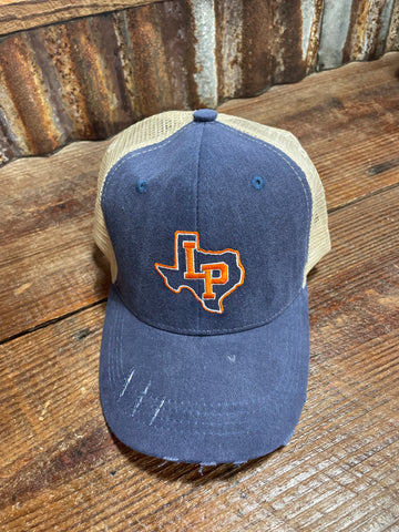 Lady Patriots Snap-Back Distressed Trucker Hat