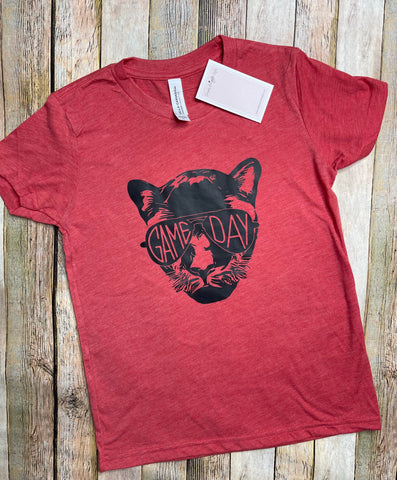Panther Mascot Game Day Screen Print Tee