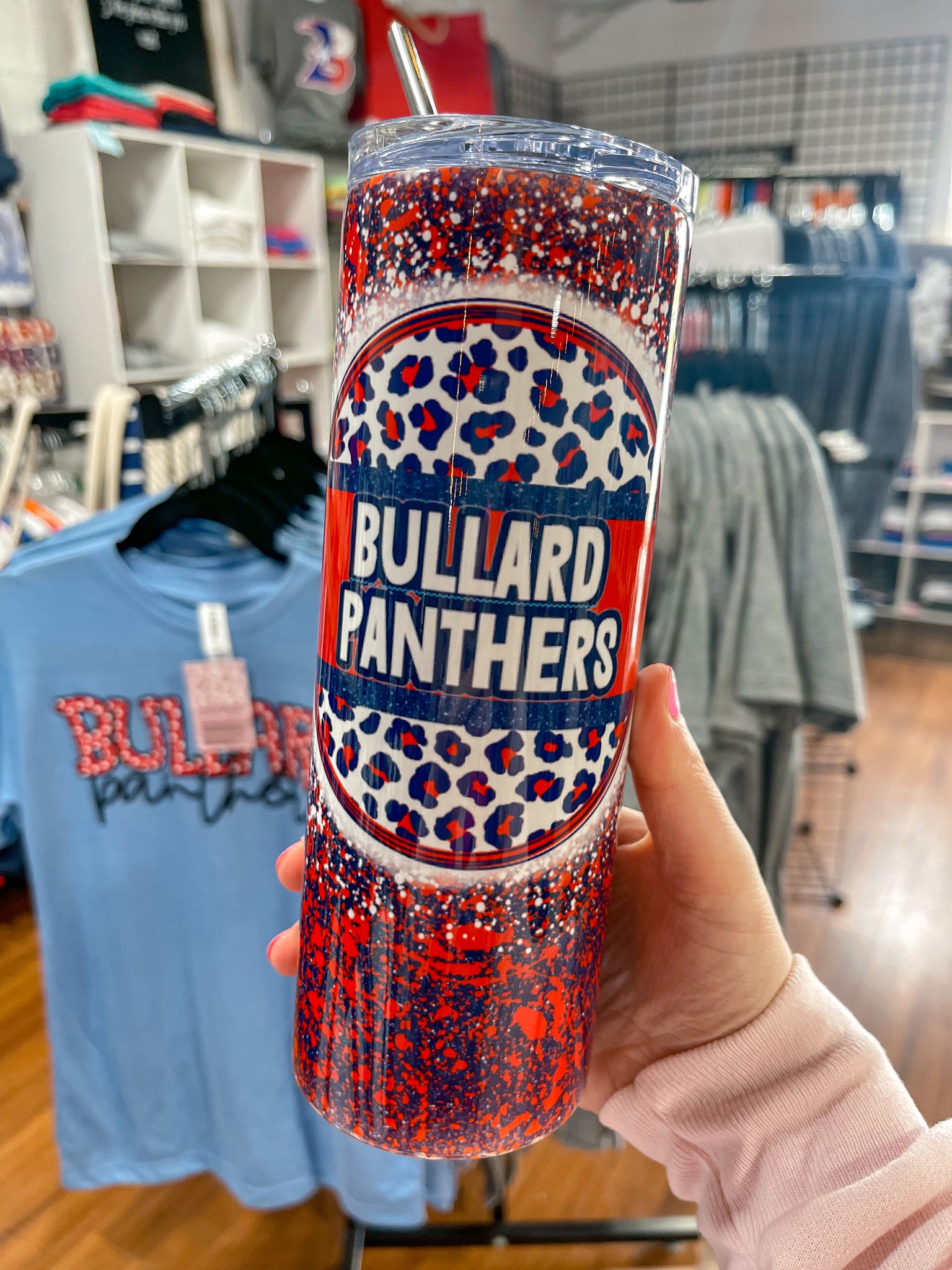 Bullard Panthers Splatter Tumbler