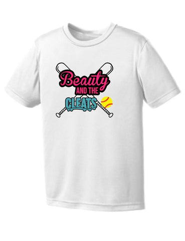 Beauty and the Cleats Logo Dri Fit With Pink - White