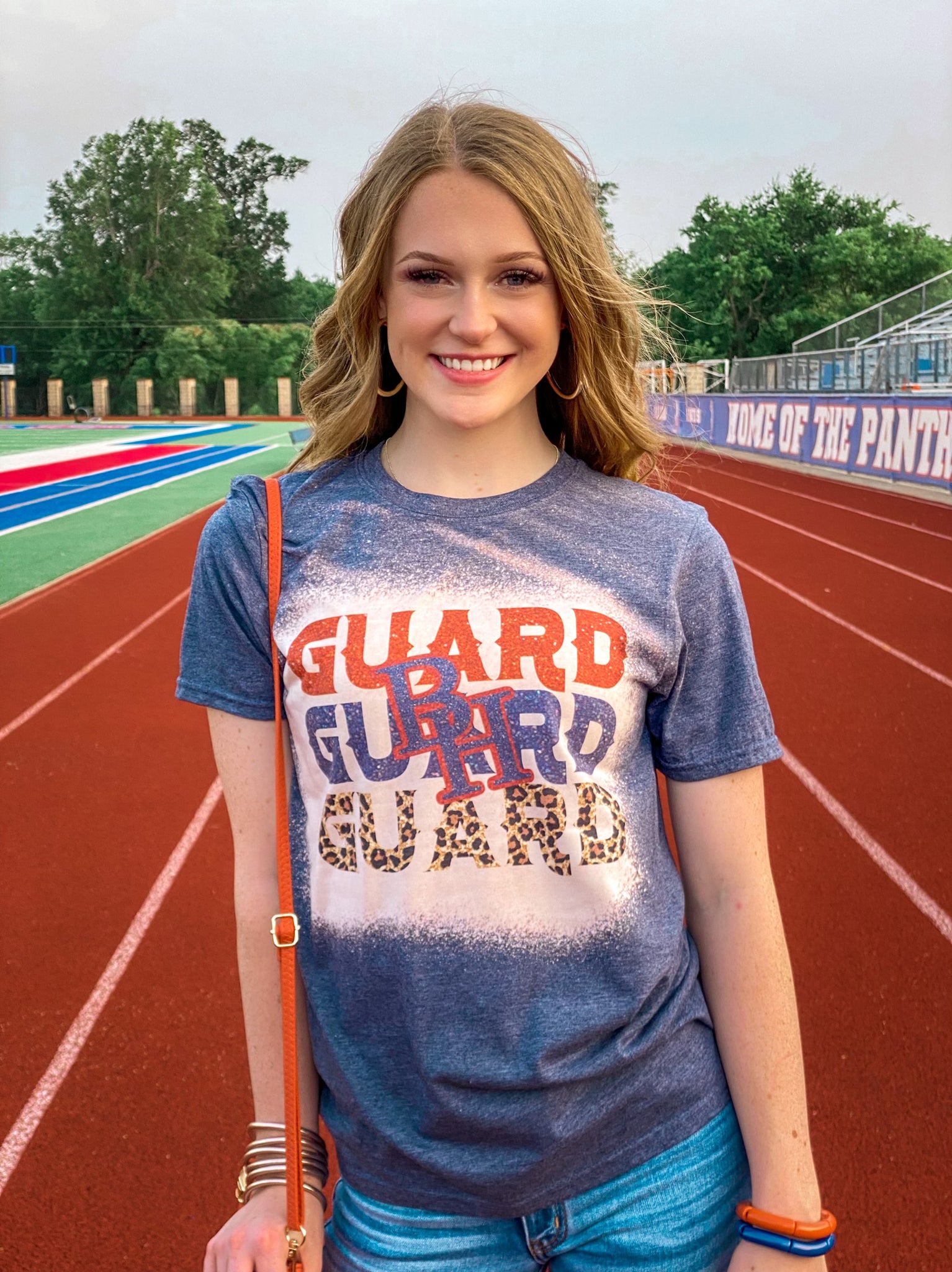 GUARD GUARD GUARD Sublimation Glitter Bleached Tee