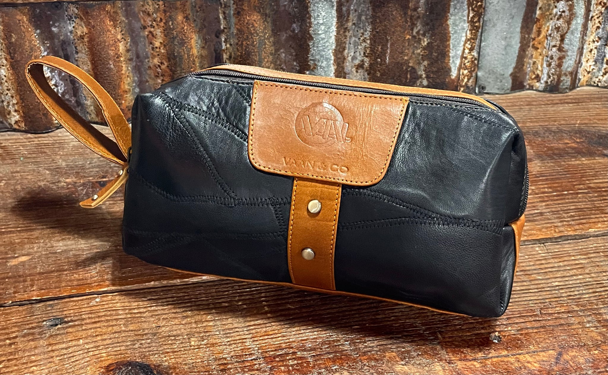 Mens Leather Toiletry Bag