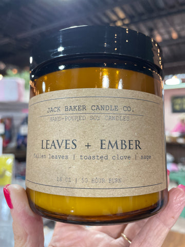 Leaves + Ember Candle by Jack Baker Candle Co