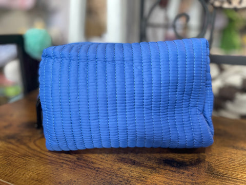 Cobalt Ezra Cosmetic Pouch - Large