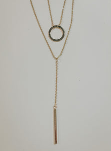 Mira Gold Double Layer Necklace