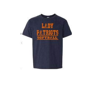 Lady Patriots Softball Gildan Tee - Navy
