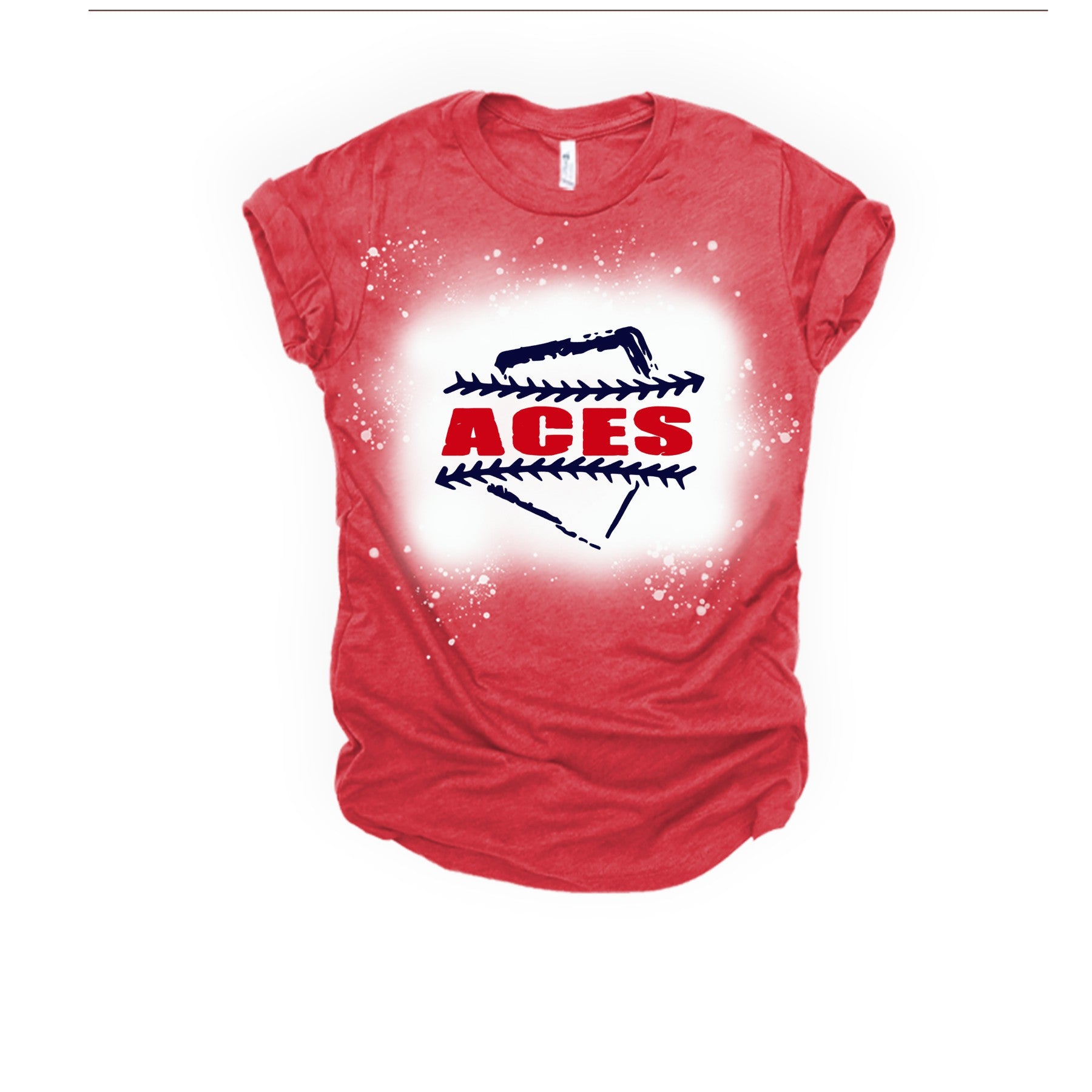 Aces Homes Plate Bleached Shirt - Red