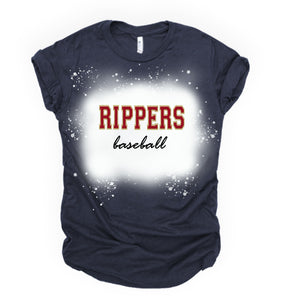 Rippers Baseball Chenille Letters Navy Bleached