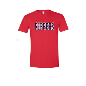 Rippers Baseball Bella Canvas Tee - Red