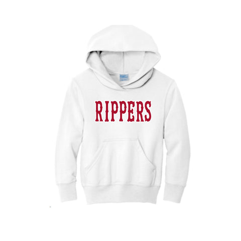 Rippers Baseball White Hoodie - Port and Co